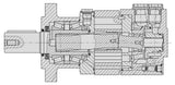 LSHT Hydraulic Motor - 59.90 in³/rev - SAE CC - 1.5" Keyed Shaft - SAE Ports - BMK6-1000-CC-G2-SF5