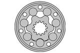 LSHT Hydraulic Motor - 9.52 in³/rev - Magneto - 14T Spline - SAE Ports - CW - BMER-2-160-FS-FD1-S