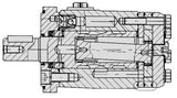 LSHT Hydraulic Motor - 14.09 in³/rev - SAE "A" 4-bolt - 1" Woodruff - NPT Ports - BMPH-250-H4-K-P