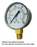 2.5" Dry Gauge - Bottom Mount (0 - 600 psi) - CDS-1P-040A