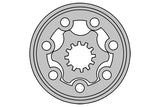 LSHT Hydraulic Motor - 14.09 in³/rev - SAE "A" 2-bolt - 1" Woodruff - SAE Ports - BMPH-250-H2-K-S