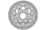 LSHT Hydraulic Motor - 14.83 in³/rev - SAE "A" 2-bolt - 1.25" Keyed - SAE Ports - BMSY-250-E2-G-S